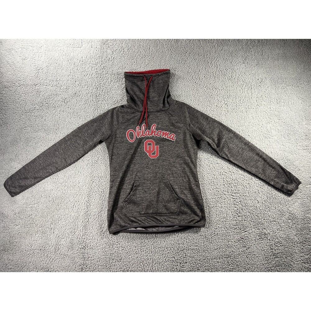 Colosseum Oklahoma University Sweatshirt Women Medium Fleece Cowl‎ Neck Pullover